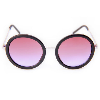 Square Sunglasses (Matte Black/Purple Lens)