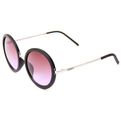 Square Sunglasses (Matte Black/Purple Lens)