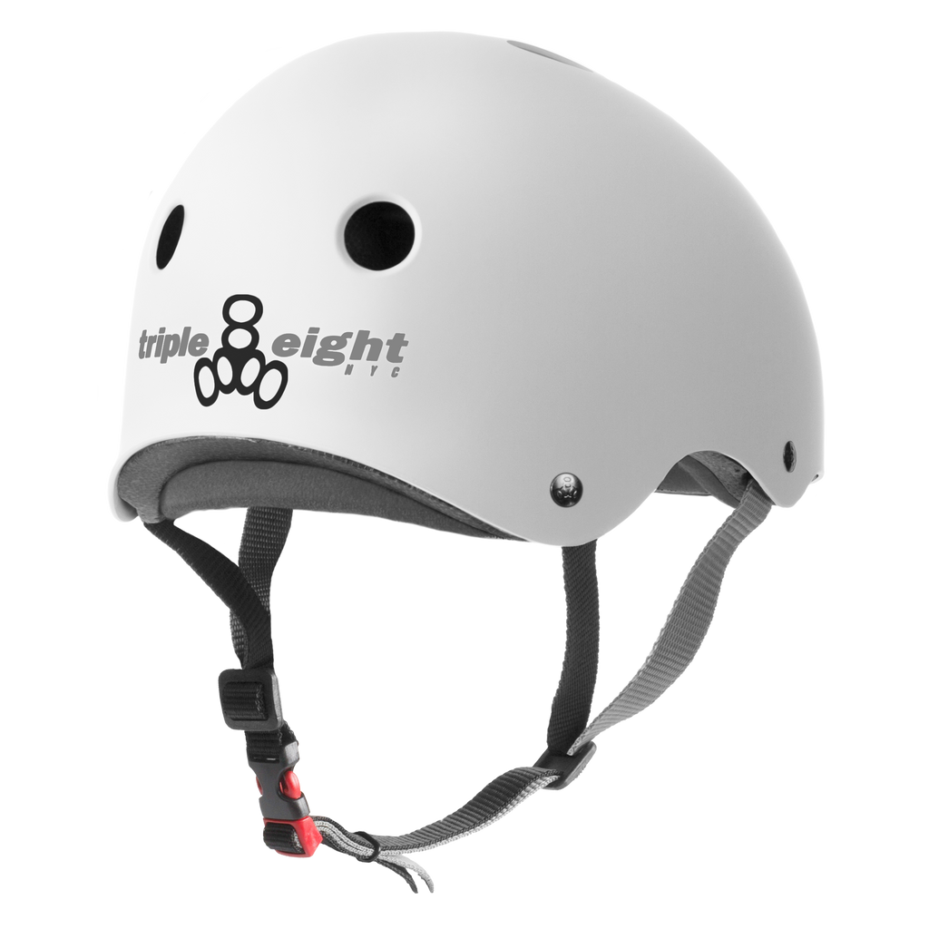 Triple 8 Certified Sweatsaver Helmet (Matte White)