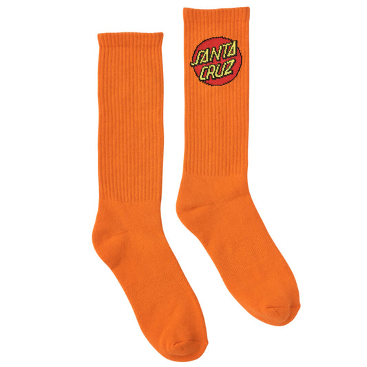 SANTA CRUZ CREW SOCKS - SAFETY ORANGE (2-PACK)