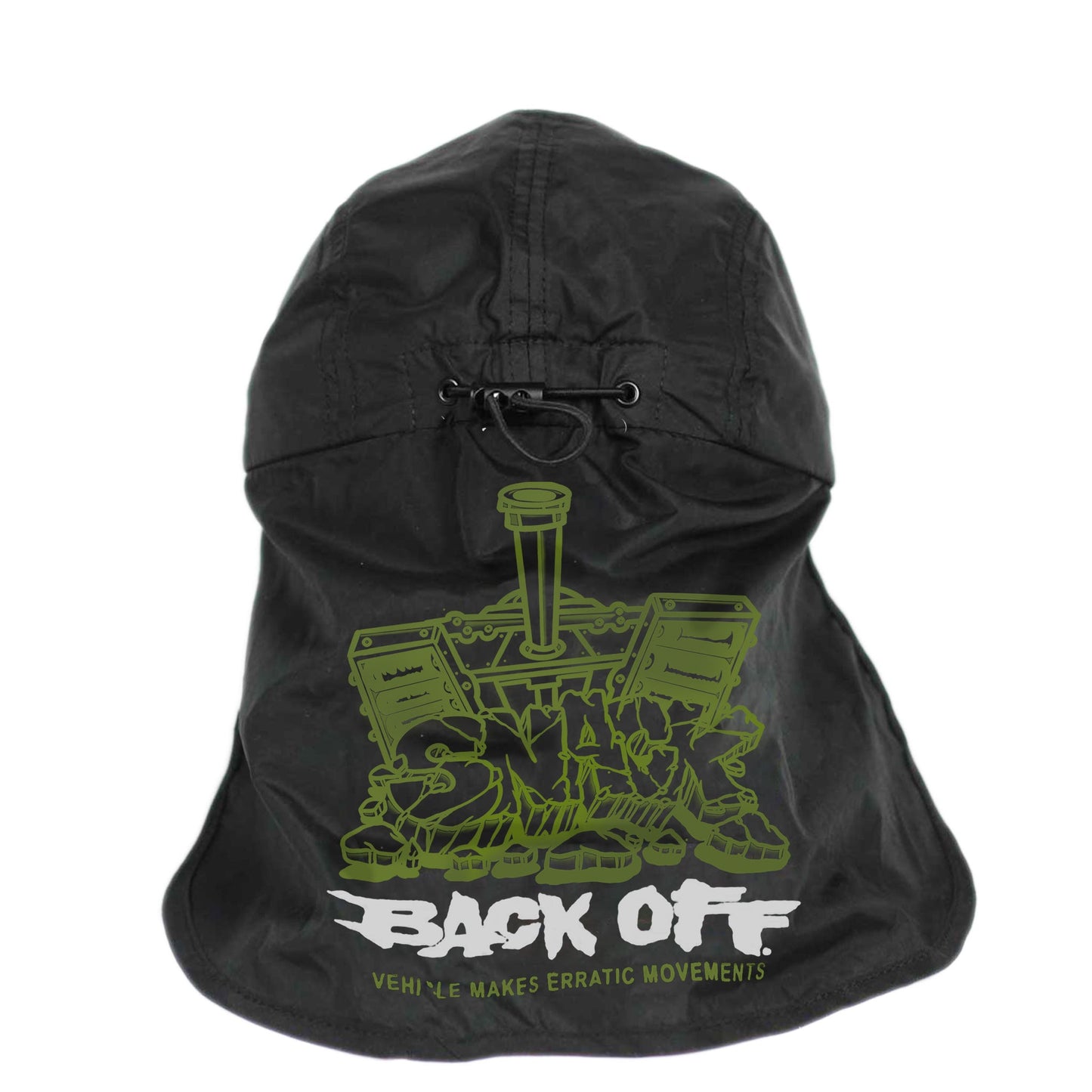 SNACK BACK OFF NECKFLAP HAT (BLACK)