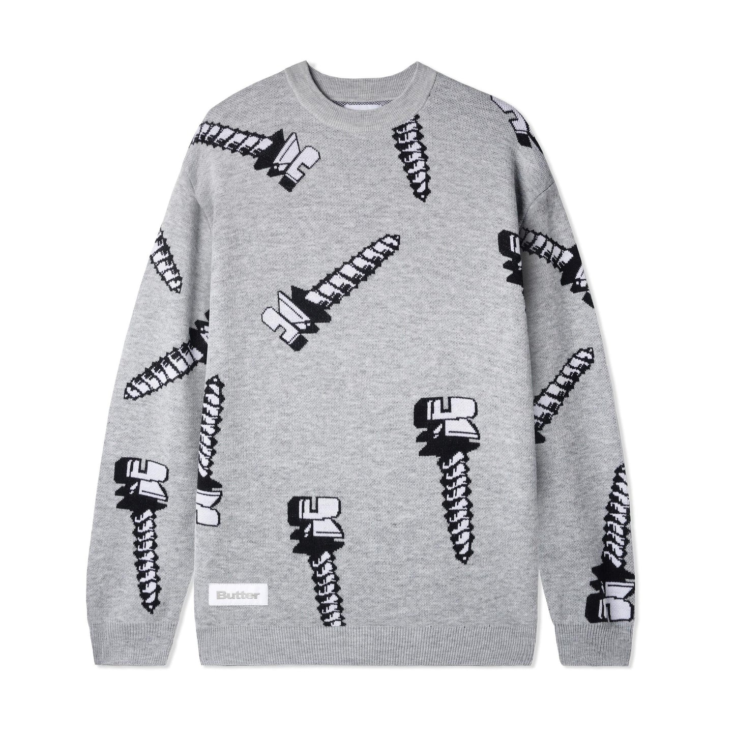 Butter Screw Knit Sweater (Grey)