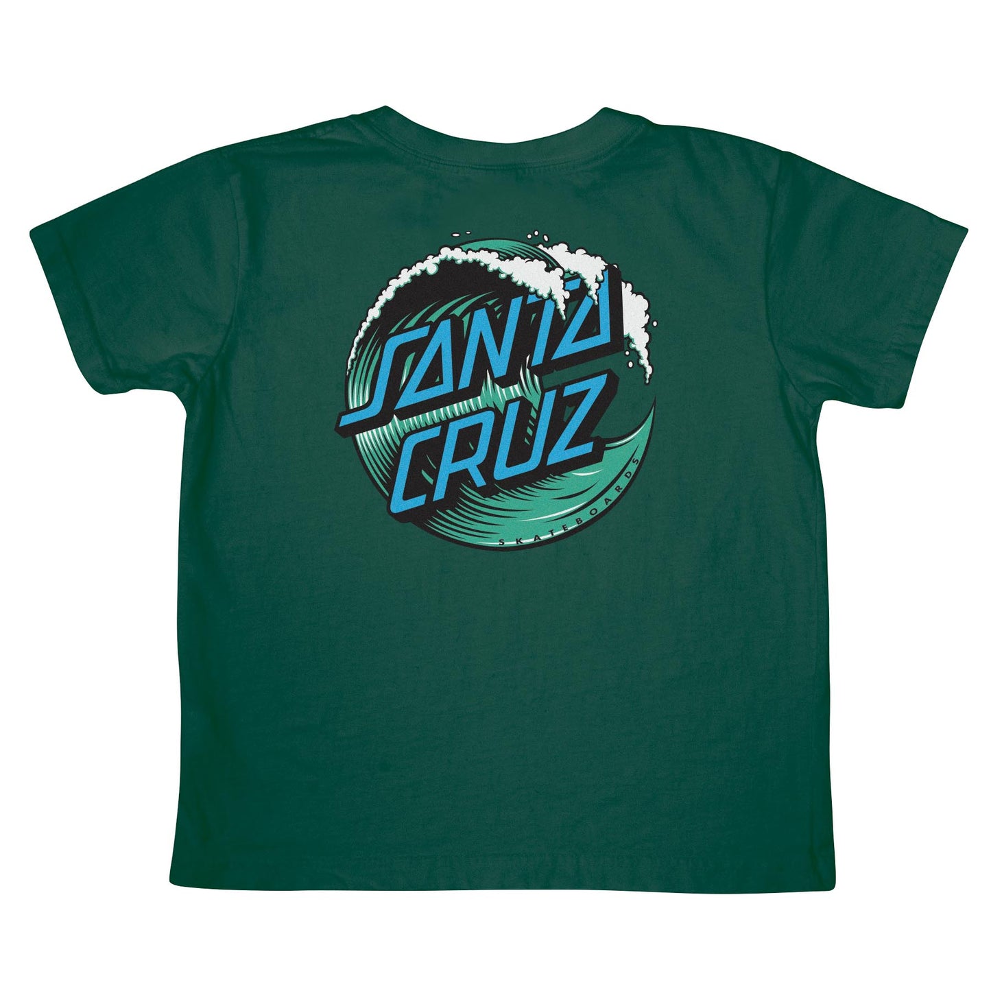 Santa Cruz Wave Dot S/S Midweight Kids T-Shirt (Forest)