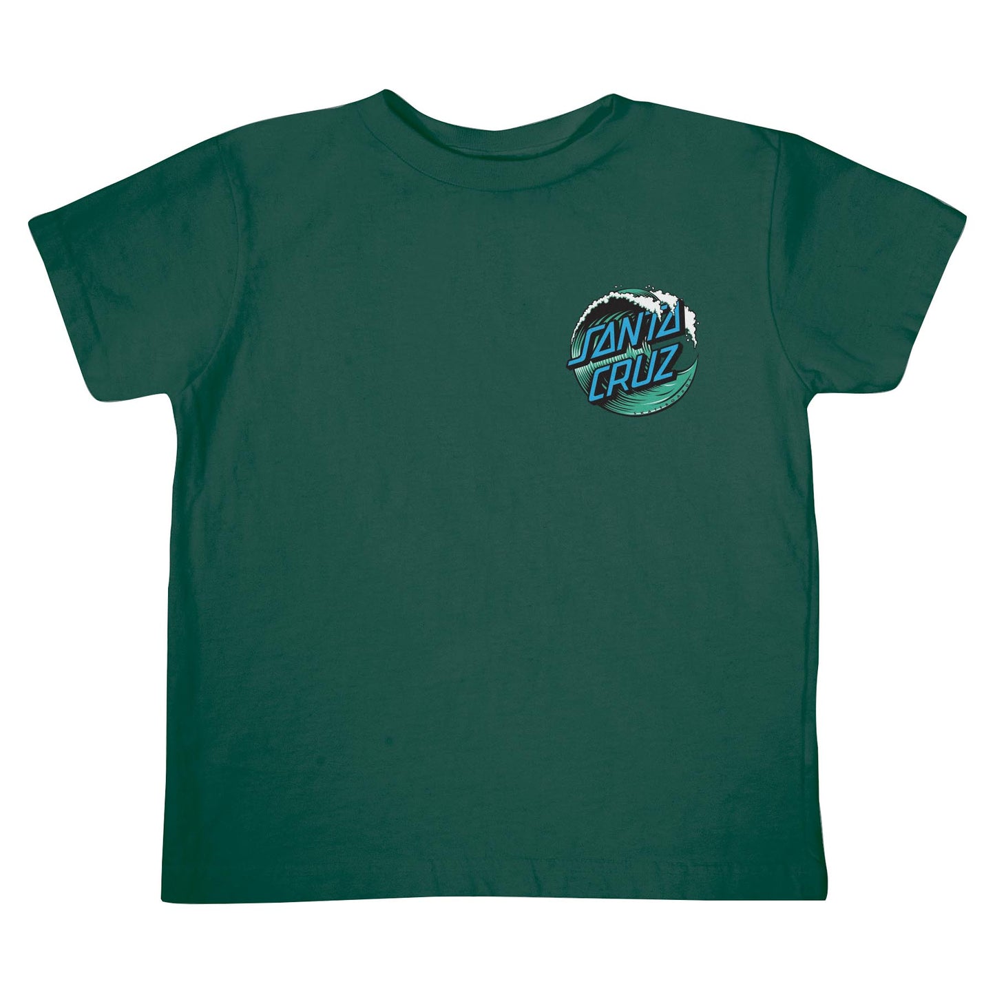 Santa Cruz Wave Dot S/S Midweight Kids T-Shirt (Forest)