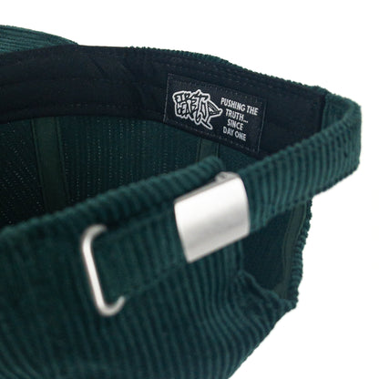 First Gear x KERO Corduroy Strapback Hat (Emerald)