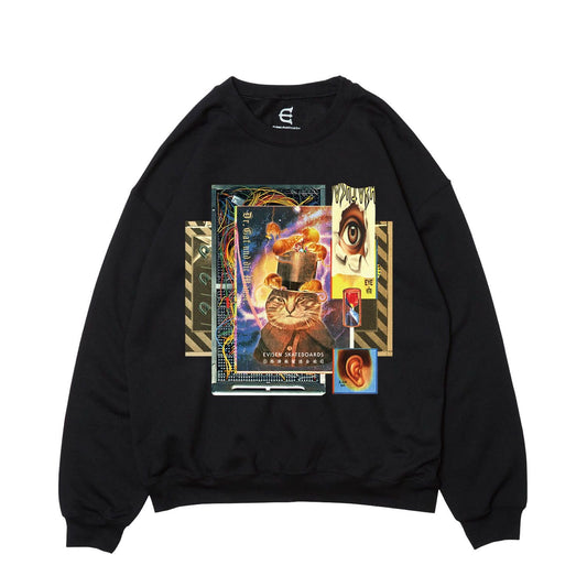 Dr. Cat & Orphan Super Rats Crewneck Sweater (Black)