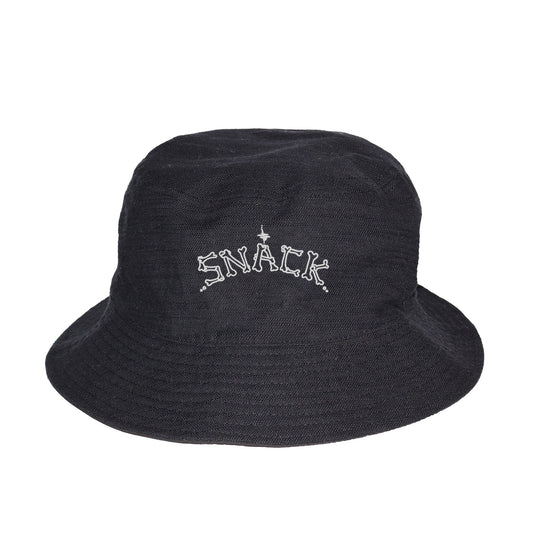 SNACK BONES REVERSIBLE BUCKET HAT (BLACK)