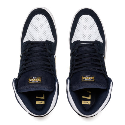 Telford (Navy/White Suede)