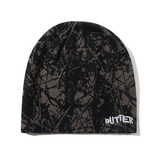 Woods Camo Skully Beanie (Black)