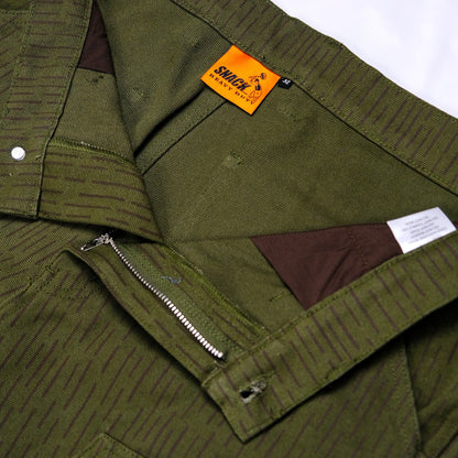 Heavy Duty Duck Canvas Carpenter Pants (Rain Camo)