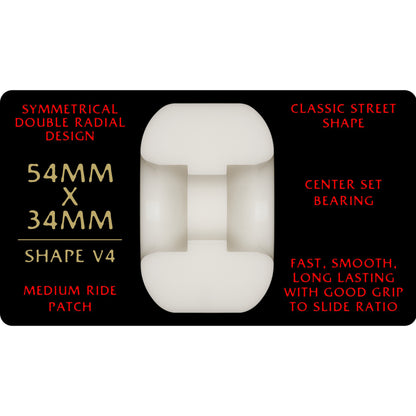 Dragon Formula 93a V4 Wide Red Wheels (54mm x 34mm)