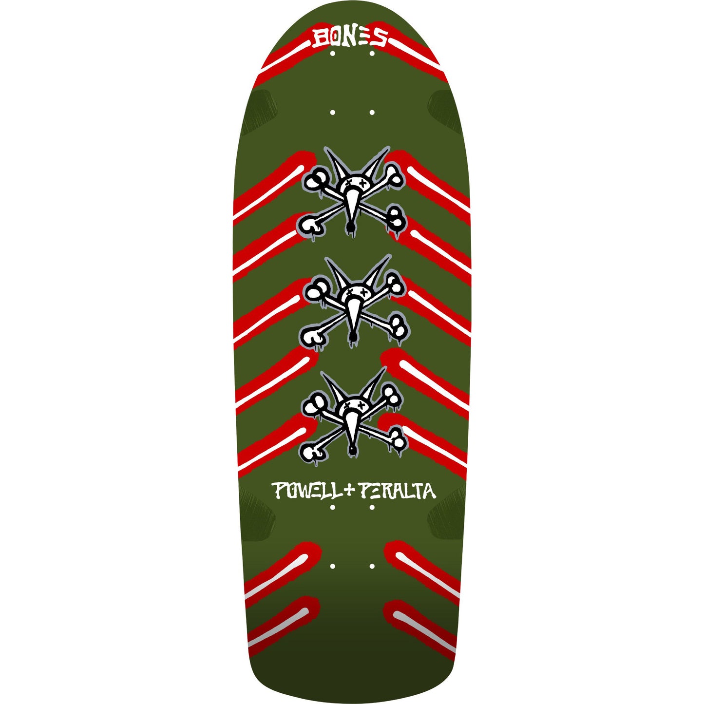 OG Rat Bones Skateboard Deck Olive Green (10 x 30)