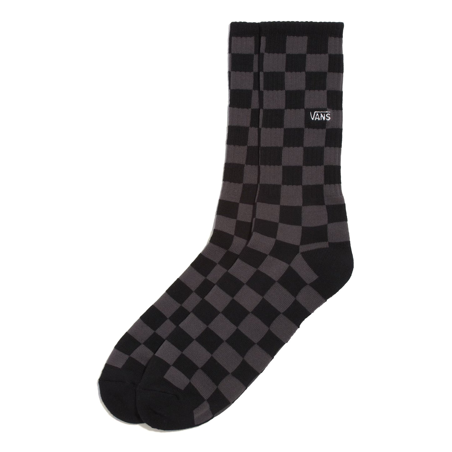Classic Check Crew Socks (Black/Charcoal)