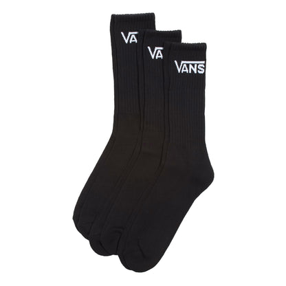 Classic Crew Socks - Black (3-Pack)