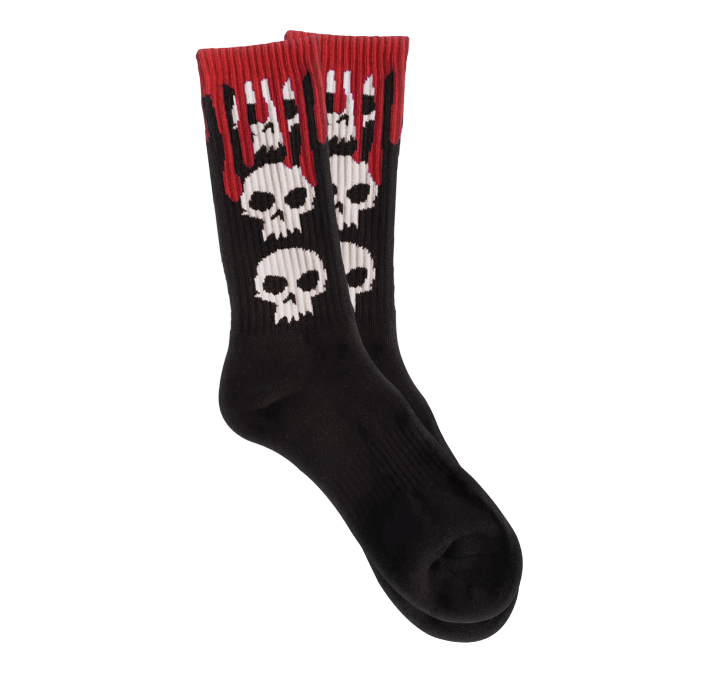 3 Skull Blood Socks (Black)